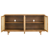 Fabra 4-door Dining Sideboard Storage Console Honey | Brown | Honey | 190185