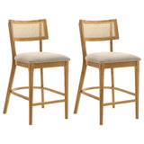 Fabra Cane Back Counter Height Chair Honey Wheat (Set of 2) | Brown | Honey / Wheat | 190189