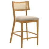 Fabra Cane Back Counter Height Chair Honey Wheat (Set of 2) | Brown | Honey / Wheat | 190189