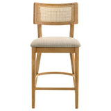 Fabra Cane Back Counter Height Chair Honey Wheat (Set of 2) | Brown | Honey / Wheat | 190189