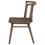 Tallis Woven Leatherette Back Dining Side Chair Brown (Set of 2) | Brown | Brown / Walnut | 190242
