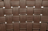 Tallis Woven Leatherette Back Dining Side Chair Brown (Set of 2) | Brown | Brown / Walnut | 190242