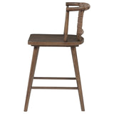 Tallis Woven Leatherette Back Counter Chair Brown (Set of 2) | Brown | Brown / Walnut | 190249