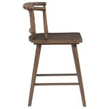 Tallis Woven Leatherette Back Counter Chair Brown (Set of 2) | Brown | Brown / Walnut | 190249