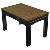Sykes 47-inch 2-piece Nesting Dining Table Brown and Black | Full | Black | Rustic Golden Brown / Black | 190271BLK