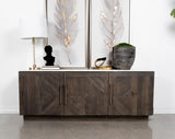 Dennis 3-door Marble Top Sideboard Buffet Tobacco Grey | White | Tobacco Grey | 190655