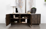 Dennis 3-door Marble Top Sideboard Buffet Tobacco Grey | White | Tobacco Grey | 190655