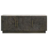 Dennis 3-door Marble Top Sideboard Buffet Tobacco Grey | White | Tobacco Grey | 190655