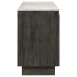 Dennis 3-door Marble Top Sideboard Buffet Tobacco Grey | White | Tobacco Grey | 190655