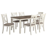 Fortress 7-piece Rectangular Dining Set Vintage Vanilla | Full | Ivory | Vintage Vanilla | 190721