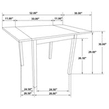 Kelso Rectangular 52-inch Extension Dining Table Cappuccino | Brown | Cappuccino | 190821
