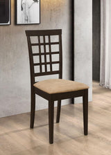 Kelso Lattice Back Dining Side Chair Cappuccino (Set of 2) | Brown | Cappuccino | 190822
