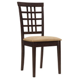 Kelso Lattice Back Dining Side Chair Cappuccino (Set of 2) | Brown | Cappuccino | 190822