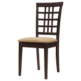 Kelso Lattice Back Dining Side Chair Cappuccino (Set of 2) | Brown | Cappuccino | 190822
