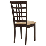 Kelso Lattice Back Dining Side Chair Cappuccino (Set of 2) | Brown | Cappuccino | 190822