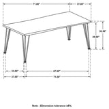 Sherman 71-inch Live Edge Dining Table Natural Acacia | Full | Brown | Natural Acacia | 190911