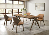 Randolph 5-piece Smart Top Rectangular Dining Set Sheesham and Brown | Brown | Sheesham / Butterscotch | 192521-S5