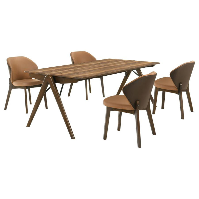 Randolph 5-piece Rectangular Dining Table Sheesham and Brown
