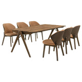Randolph 7-piece Smart Top Rectangular Dining Set Sheesham and Brown | Brown | Sheesham / Butterscotch | 192521-S7