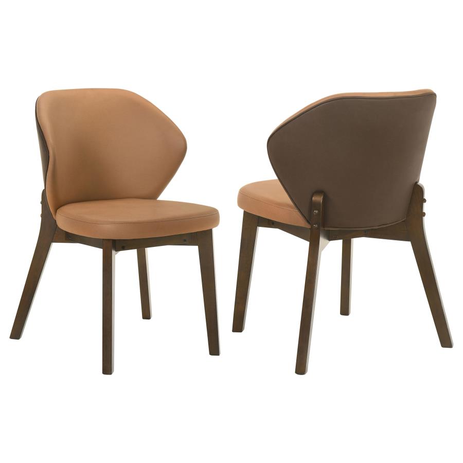 Randolph Dining Side Chair Butterscotch and Brown (Set of 2) | Brown | Butterscotch / Red Brown | 192522