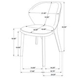 Randolph Dining Side Chair Butterscotch and Brown (Set of 2)