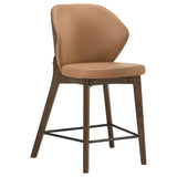 Randolph Upholstered Counter Height Chair Butterscotch and Brown (Set of 2) | Brown | Butterscotch / Red Brown | 192529