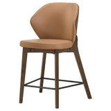 Randolph Upholstered Counter Height Chair Butterscotch and Brown (Set of 2) | Brown | Butterscotch / Red Brown | 192529