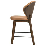 Randolph Upholstered Counter Height Chair Butterscotch and Brown (Set of 2) | Brown | Butterscotch / Red Brown | 192529