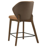 Randolph Upholstered Counter Height Chair Butterscotch and Brown (Set of 2) | Brown | Butterscotch / Red Brown | 192529