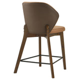 Randolph Upholstered Counter Height Chair Butterscotch and Brown (Set of 2) | Brown | Butterscotch / Red Brown | 192529