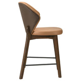 Randolph Upholstered Counter Height Chair Butterscotch and Brown (Set of 2) | Brown | Butterscotch / Red Brown | 192529