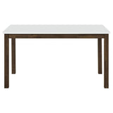 Merrin 55-inch Rectangular Dining Table White and Walnut | White | White / Walnut | 192721