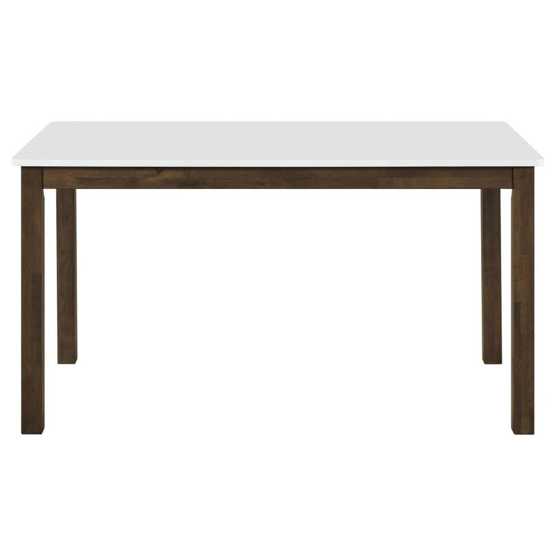 Merrin 55-inch Rectangular Dining Table White and Walnut
