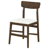 Merrin Dining Side Chair Off White and Walnut (Set of 2) | King | Brown | Off White / Walnut | 192722