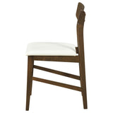 Merrin Dining Side Chair Off White and Walnut (Set of 2) | King | Brown | Off White / Walnut | 192722