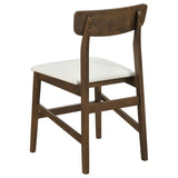 Merrin Dining Side Chair Off White and Walnut (Set of 2) | King | Brown | Off White / Walnut | 192722