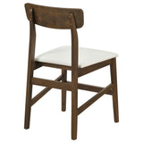Merrin Dining Side Chair Off White and Walnut (Set of 2) | King | Brown | Off White / Walnut | 192722