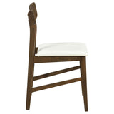 Merrin Dining Side Chair Off White and Walnut (Set of 2) | King | Brown | Off White / Walnut | 192722