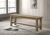 Cardova 51-inch Solid Wood Dining Bench Vineyard Oak | Full | Brown | Vineyard Oak | 192923