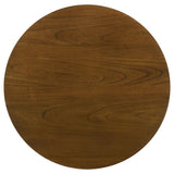 Mueller 48-inch Round Mindi Veneer Dining Table Brown | Brown | 193580