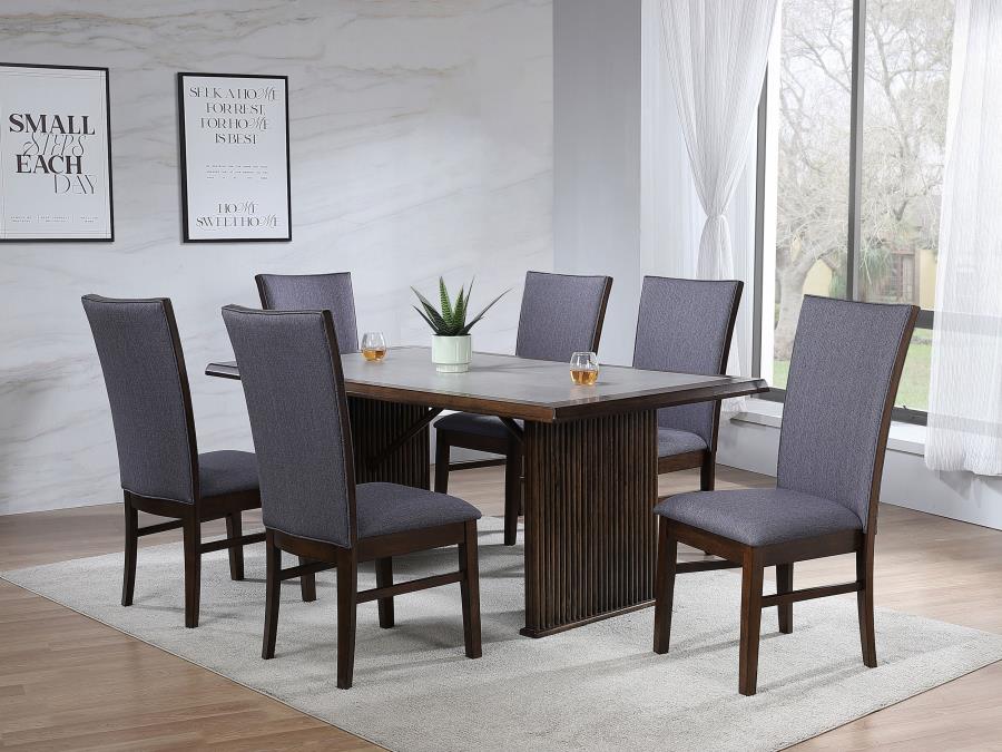 Sherwood 7-piece Rectangular Dining Table Set Brown