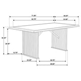 Sherwood 72-inch Rectangular Dining Table Brown | Full | Brown | 193591
