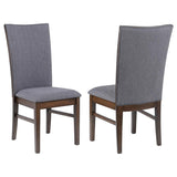 Sherwood Upholstered Dining Side Chair Grey (Set of 2) | King | Grey | Grey / Brown | 193592