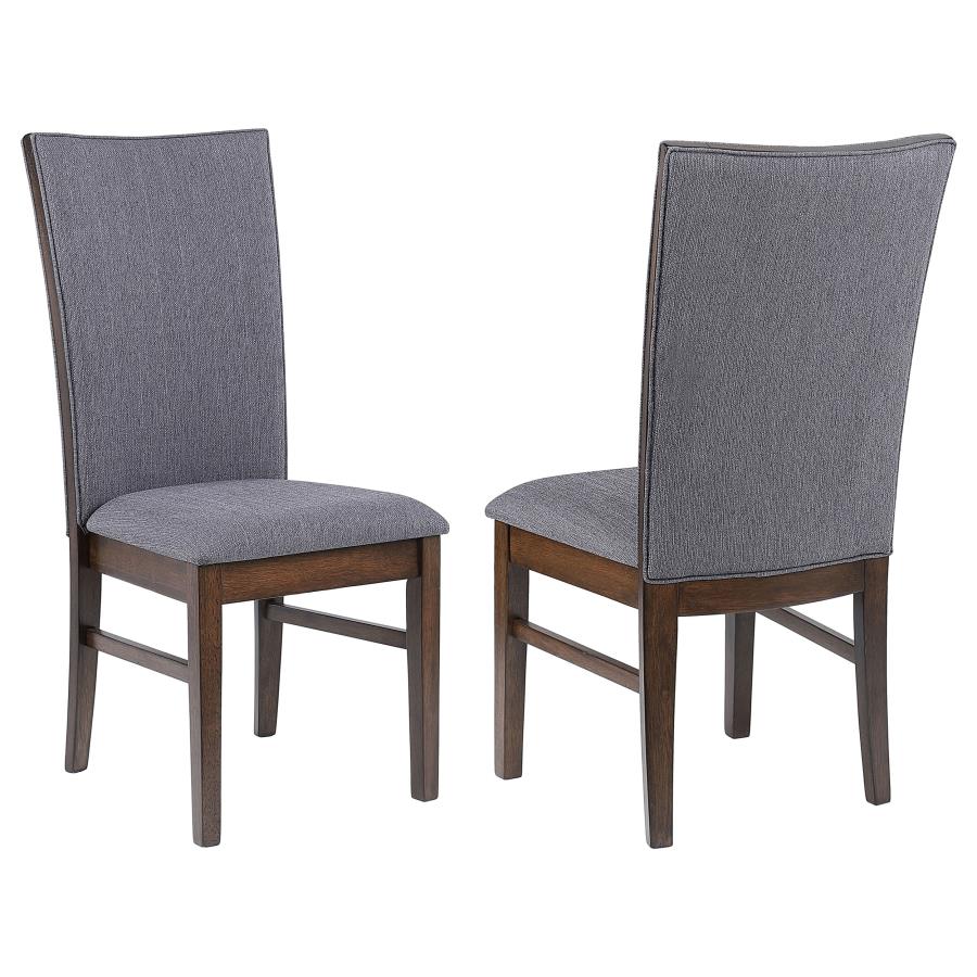 Sherwood Upholstered Dining Side Chair Grey (Set of 2) | King | Grey | Grey / Brown | 193592