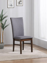 Sherwood Upholstered Dining Side Chair Grey (Set of 2) | King | Grey | Grey / Brown | 193592
