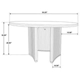 Adina 53-inch Round Wood Dining Table Distressed Light Brown | Brown | Distressed Light Brown | 193610