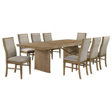 Adina 8-piece Extension Dining Set Distressed Light Brown | 8-piece | 193611-S8