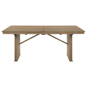 Adina 89-inch Extension Dining Table Distressed Light Brown