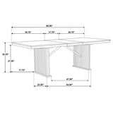 Adina 89-inch Extension Dining Table Distressed Light Brown | King | Brown | Distressed Light Brown | 193611