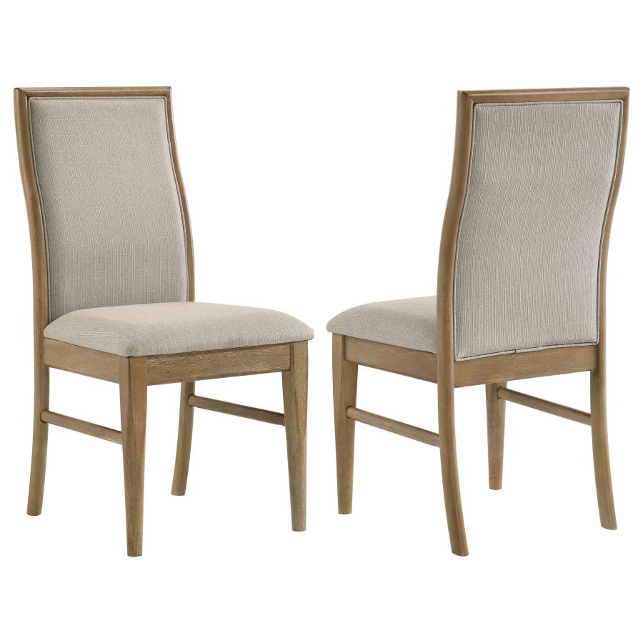 Adina Upholstered Dining Side Chair Barley (Set of 2) | King | Brown | Barley / Distressed Light Brown | 193612